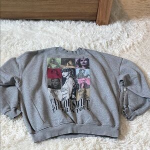 Taylor Swift Eras Tour Grey Graphic Sweatshirt